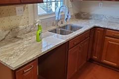 Thunder Bordeaux granite kitchen.