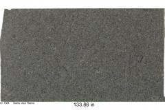 Azul Platino granite.  This Beautiful classic granite accents gray and white cabinets wonderfully and is in the "low" price range.