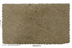 Giallo Ornamental granite. This is a white stone with specks of brown, gray and bronze.  It is one of the most popular types of granite on the market. Low price range.