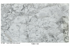 Super White Dolomite 2884. A great  alternative to common white or grey marbles. Not a marble, granite or quartzite.  It harmonizes with both light and dark elements effortlessly.